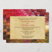 Crimson Verlasse Hochzeit im Herbst Einladung (Vorne/Hinten)