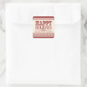 Crimson Verziert Borders Holiday Sticker (Tasche)