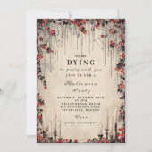 Crimson Vines Gothic Halloween Celebration Einladung (Vorderseite)