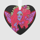 Crimson Violet Butterfly Fairy Ornament (Vorderseite)