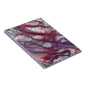 Crimson Violet Grau Abstrakt Flow Notizblock (Rechte Seite)