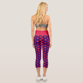 Crimson-Virus-Infusion hoch waisted Capri Leggings (Rückseite)