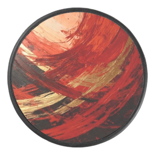 Crimson Vortex Eishockey Puck (Vorderseite)