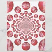 Crimson Vortex: Schöne Kunst im Roten Cricket-Ball (Vorderseite)