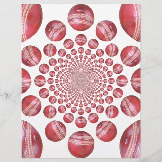 Crimson Vortex: Schöne Kunst im Roten Cricket-Ball (Vorderseite)
