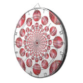 Crimson Vortex: Schöne Kunst im Roten Cricket-Ball Dartscheibe (Vorderseite rechts)
