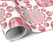 Crimson Vortex: Schöne Kunst im Roten Cricket-Ball Geschenkpapier (Rolleneckpunkt)