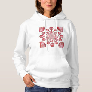 Crimson Vortex: Schöne Kunst im Roten Cricket-Ball Hoodie