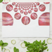 Crimson Vortex: Schöne Kunst im Roten Cricket-Ball Küchentuch (Gefaltet)