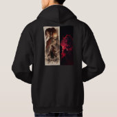 Crimson Warrior Anime Hoodie – Dual Shadow Edition (Rückseite)