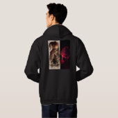 Crimson Warrior Anime Hoodie – Dual Shadow Edition (Schwarz voll)