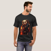 Crimson Warrior Bär – Fantasy Samurai Tier T-Shirt (Vorne ganz)