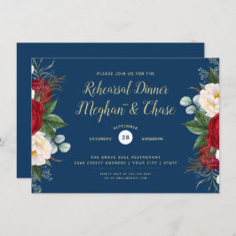Crimson Watercolor Peony Floral Einladung