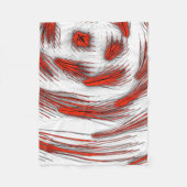 Crimson Wave Motion Fleece Blanket (Vorderseite)