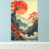 Crimson Waves Leinwanddruck (Insitu (Holzboden))