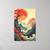 Crimson Waves Leinwanddruck (Vorderseite)