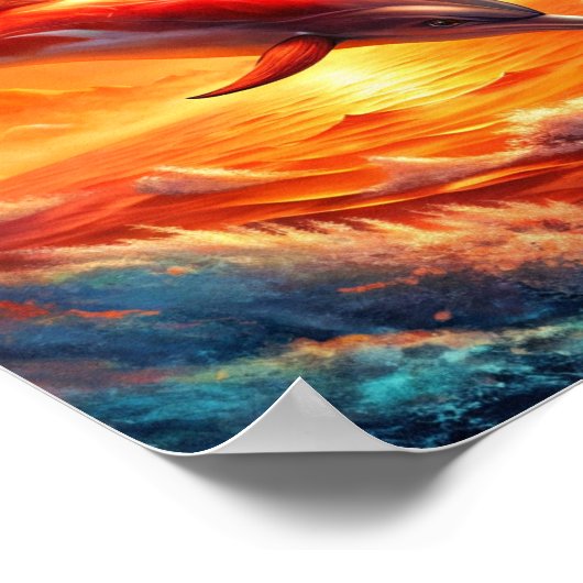 "Crimson Waves" Poster (Ecke)