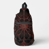 Crimson Web: Fraktal-Tanz mit der Redback Spider Crossbody Bag (Vorderseite)