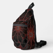 Crimson Web: Fraktal-Tanz mit der Redback Spider Crossbody Bag (Rechte Ecke)