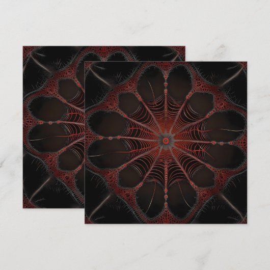 Crimson Web: Fraktal-Tanz mit der Redback Spider Einladung (Vorne/Hinten)