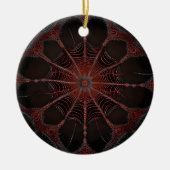 Crimson Web: Fraktal-Tanz mit der Redback Spider Keramik Ornament (Vorne)