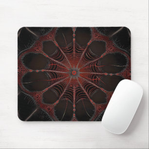 Crimson Web: Fraktal-Tanz mit der Redback Spider Mousepad