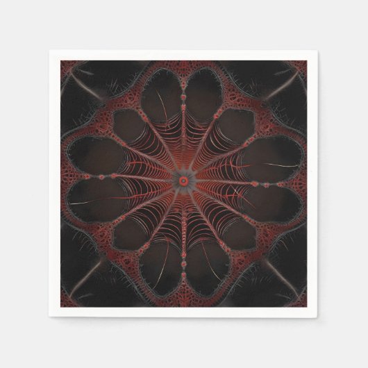 Crimson Web: Fraktal-Tanz mit der Redback Spider Serviette (Vorderseite)