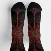 Crimson Web: Fraktal-Tanz mit der Redback Spider Socken (Oben)