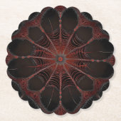 Crimson Web: Fraktal-Tanz mit der Redback Spider Untersetzer (Vorderseite)