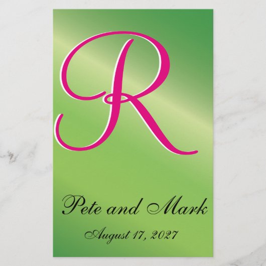 Crimson Wedding Monogram (Vorderseite)