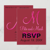 Crimson Wedding Monogram Value Budget Red Fabulous (Vorne/Hinten)