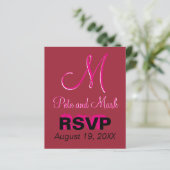 Crimson Wedding Monogram Value Budget Red Fabulous (Stehend Vorderseite)