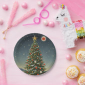 Crimson Weihnachten Pappteller (Party)