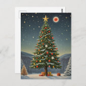 Crimson Weihnachten Postkarte (Vorne/Hinten)