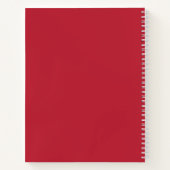 Crimson White Brush Script Rezept Notizblock (Rückseite)