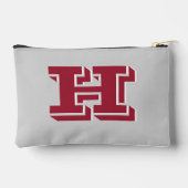 Crimson White School Varsity Letter Block Monogram Zubehörtasche (Rückseite)