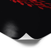 Crimson Willow – Mixed-Media-Baumgemälde Poster (Ecke)