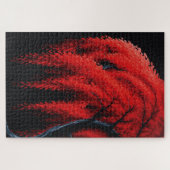 Crimson Willow – Mixed-Media-Baumgemälde Puzzle (Horizontal)