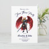 Crimson Wing – Gefallene Engel-Kriegerin. Einladung (Stehend Vorderseite)
