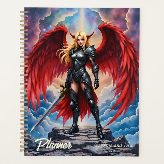 Crimson Wing – gefallene Engels-Kriegerin. Planer (Vorderseite)