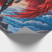 Crimson Wing – gefallene Engelskriegerin.  Geschenkpapier (Ecke)