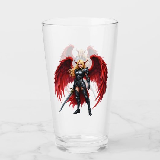 Crimson Wing – gefallene Engelskriegerin. Glas (Vorderseite)