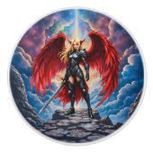 Crimson Wing – Gefallene Engelskriegerin. Keramikknauf (Vorderseite)