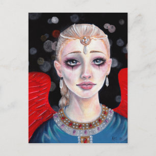 Crimson Wings Angel Postkarte