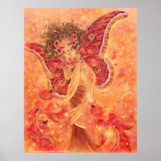 Crimson Wings Art Print Poster (Vorne)