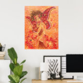 Crimson Wings Art Print Poster (Heimbüro)