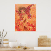 Crimson Wings Art Print Poster (Küche)
