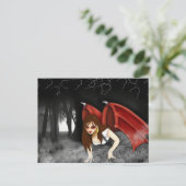 Crimson Wings Postkarte (Stehend Vorderseite)
