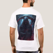 Crimson Wraith – Dunkler gotischer Sensenmann Fant T-Shirt (Rückseite)