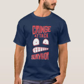 Cringe Attack Survivor Funny Pun Join Lovers T-Shirt (Vorderseite)